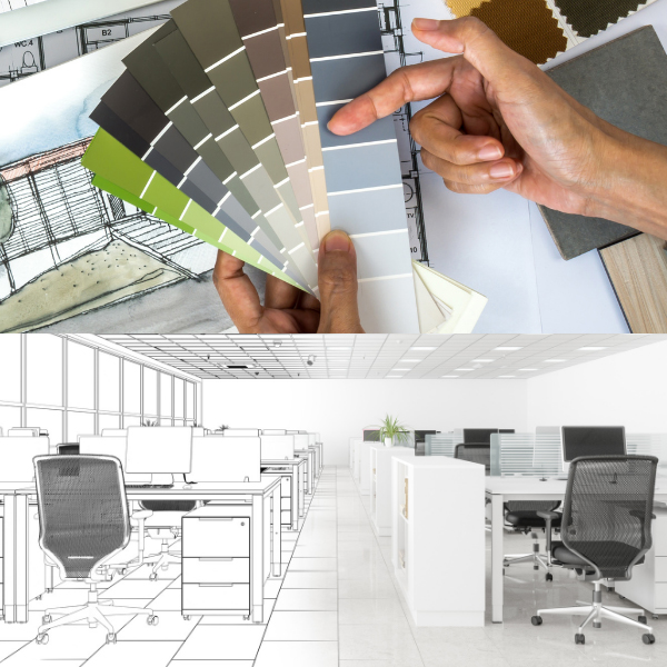 office space solution color swatches mockups