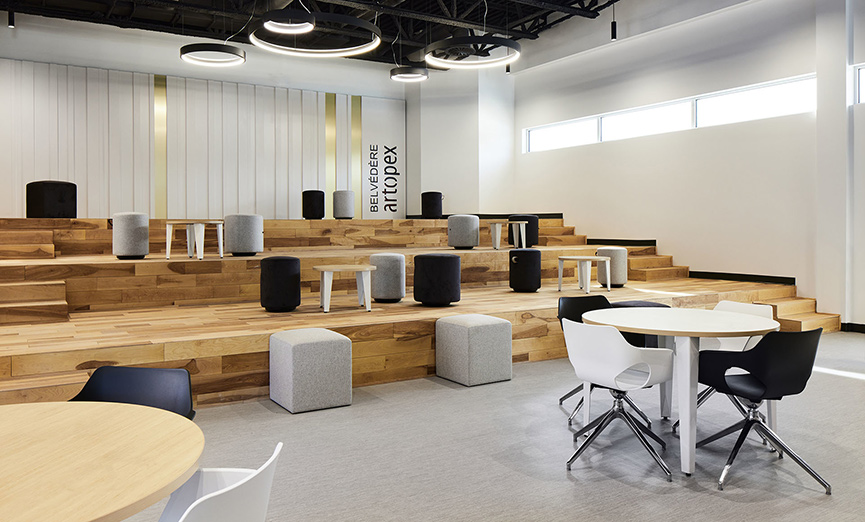 outdoor event space office design patio