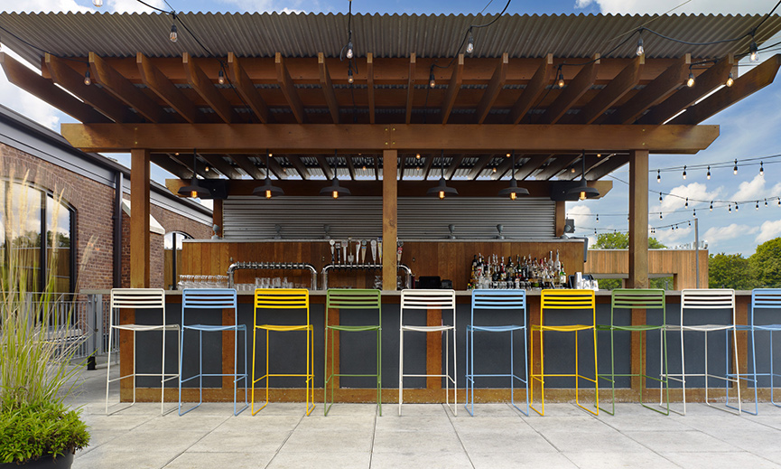 outdoor event space office design patio